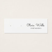 かわいいシグネチャースクリプトスタッドイヤリングディスプレイカード (正面)