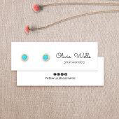 かわいいシグネチャースクリプトスタッドイヤリングディスプレイカード