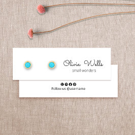 かわいいシグネチャースクリプトスタッドイヤリングディスプレイカード