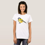 かわいいシジュウカラのキャラクターイラスト Tシャツ (正面フル)