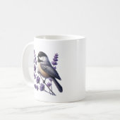 かわいいシジュウカラの鳥好きのモノグラムを追加 コーヒーマグカップ (正面左)