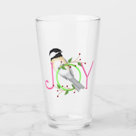 かわいいシジュウカラの"Joy" タンブラーグラス