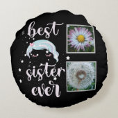 かわいいシスター写真テンプレート ラウンドクッション (裏面)