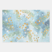 かわいいシックなクリスマスリースと弓 ラッピングペーパーシート (正面2)