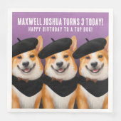 かわいいシックなコーギドッグズウィッシュユーハッピーバースデー (正面)