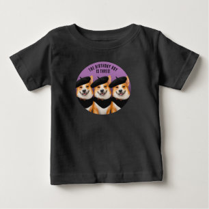 かわいいシックなコーギドッグズウィッシュユーハッピーバースデー ベビーTシャツ