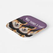 かわいいシックなコーギドッグズウィッシュユーハッピーバースデー ペーパープレート (傾斜あり)