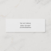 かわいいシックなピンクとブラックの金ゴールド紙吹雪 ガーリー スキニー名刺 (裏面)