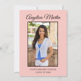 かわいいシックなピンクの卒業式3フォトクラス2022