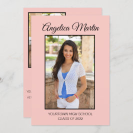 かわいいシックなピンクの卒業式3フォトクラス2022