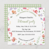 かわいいシックなリタイアメントパーティの招待状 招待状 (正面/裏面)