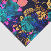 かわいいシックな抽象芸術の花の背景 薄葉紙 (詳細)