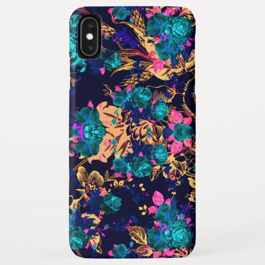 かわいいシックな抽象芸術の花の背景 Case-Mate iPhoneケース (裏面)