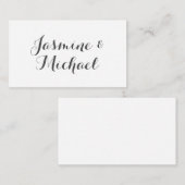 かわいいシックな書道カップルの名前 エンクロージャーカード (正面/裏面)