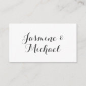 かわいいシックな書道カップルの名前 エンクロージャーカード (正面)