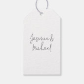 かわいいシックな書道カップルの名前 ギフトタグ (正面)