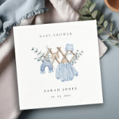 かわいいシックな男の子の赤ちゃん服エッセンシャルベビーシャワー スタンダードカクテルナプキン