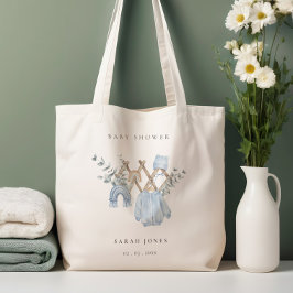 かわいいシックな男の子の赤ちゃん服エッセンシャルベビーシャワー トートバッグ