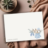 かわいいシックな男の子の赤ちゃん服エッセンシャルベビーシャワー ノートカード