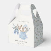 かわいいシックな男の子の赤ちゃん服エッセンシャルベビーシャワー フェイバーボックス (裏面サイド)