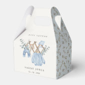 かわいいシックな男の子の赤ちゃん服エッセンシャルベビーシャワー フェイバーボックス (正面サイド)