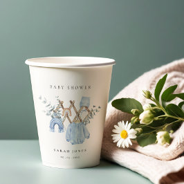 かわいいシックな男の子の赤ちゃん服エッセンシャルベビーシャワー 紙コップ