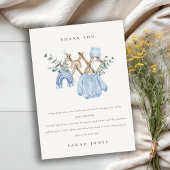 かわいいシックな男の子ベビー子供部屋エッセンシャルベビーシャワー サンキューカード