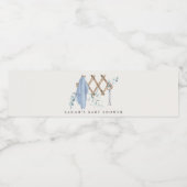 かわいいシックな男の子ベビー子供部屋エッセンシャルベビーシャワー ペットボトルラベル (シングルラベル)