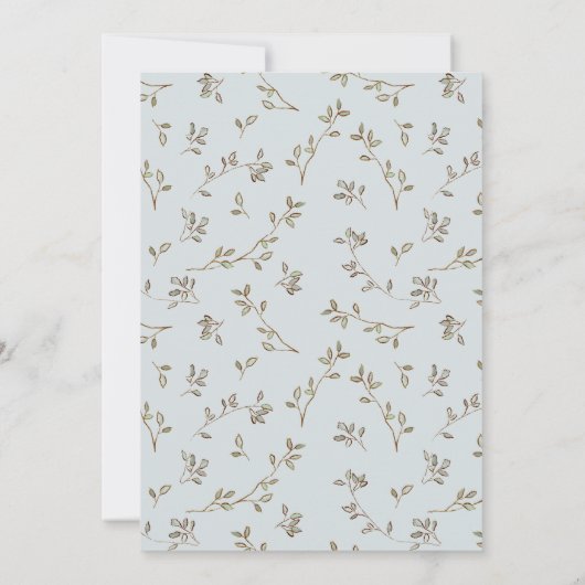 かわいいシックな男の子ベビー子供部屋エッセンシャルベビーシャワー 招待状 (裏面)