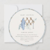 かわいいシックな男の子ベビー子供部屋エッセンシャルベビーシャワー 招待状 (正面)