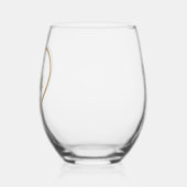 かわいいシックな金ゴールド花嫁キュラシースクリプトハート ステムなしワイングラス (左)