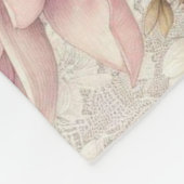 かわいいシックガーリーフローラとレース フリースブランケット (角)