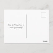 かわいいシックハッピーイースターグリーティング ポストカード (裏面)