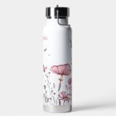 かわいいシックパーソナライズされたワイルドフラワー ウォーターボトル (左面)