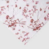 かわいいシックヴィンテージキューピッドエンジェルレッドフローラトワール 薄葉紙 (詳細)