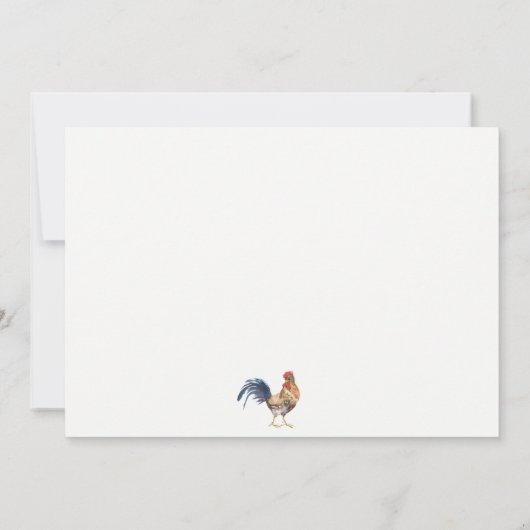 かわいいシック素朴レッドバーンロースターファームウォーター色 ノートカード (裏面)