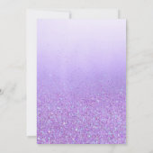 かわいいシック紫のフローラ蝶ガールベビーシャワー 招待状 (裏面)