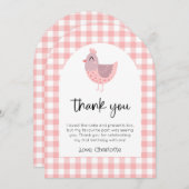 かわいいシック誕生日写真サンキューカード 招待状 (正面/裏面)