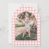 かわいいシック誕生日写真サンキューカード 招待状 (裏面)