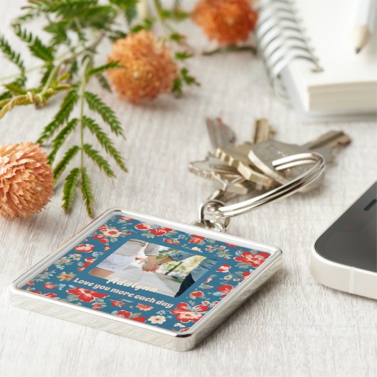 かわいいシック1周年記念ギフトforガールフレンド キーホルダー (側面)