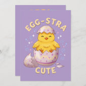 かわいいシック&バクールニー復活祭 シーズンカード (正面/裏面)