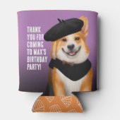 かわいいシックcorgiドッグス誕生日ありがとう 缶クーラー (裏面)