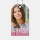 かわいいシニア卒業クラス2025写真卒業 ギフトタグ (正面)