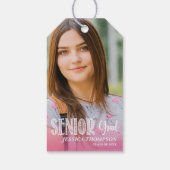かわいいシニア卒業クラス2025写真卒業 ギフトタグ (裏面)