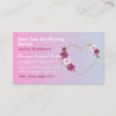 かわいいシニア・コンパニオン介護者ハートフローラ 名刺 (正面)
