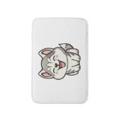 かわいいシベリアのハスキー犬 バスマット (正面縦)