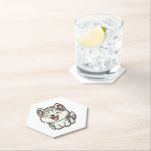 かわいいシベリアのハスキー犬 ペーパーコースター (インサイチュ)