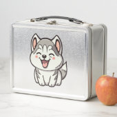 かわいいシベリアのハスキー犬 メタルランチボックス (インサイチュ)