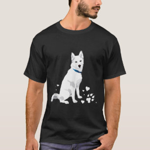 かわいいシベリアのハスキー甘い白い雪の犬Ta Tシャツ