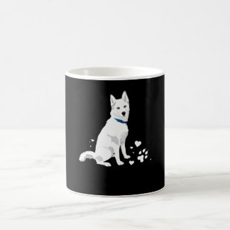 かわいいシベリアのハスキー – 甘い白い雪の犬 コーヒーマグカップ